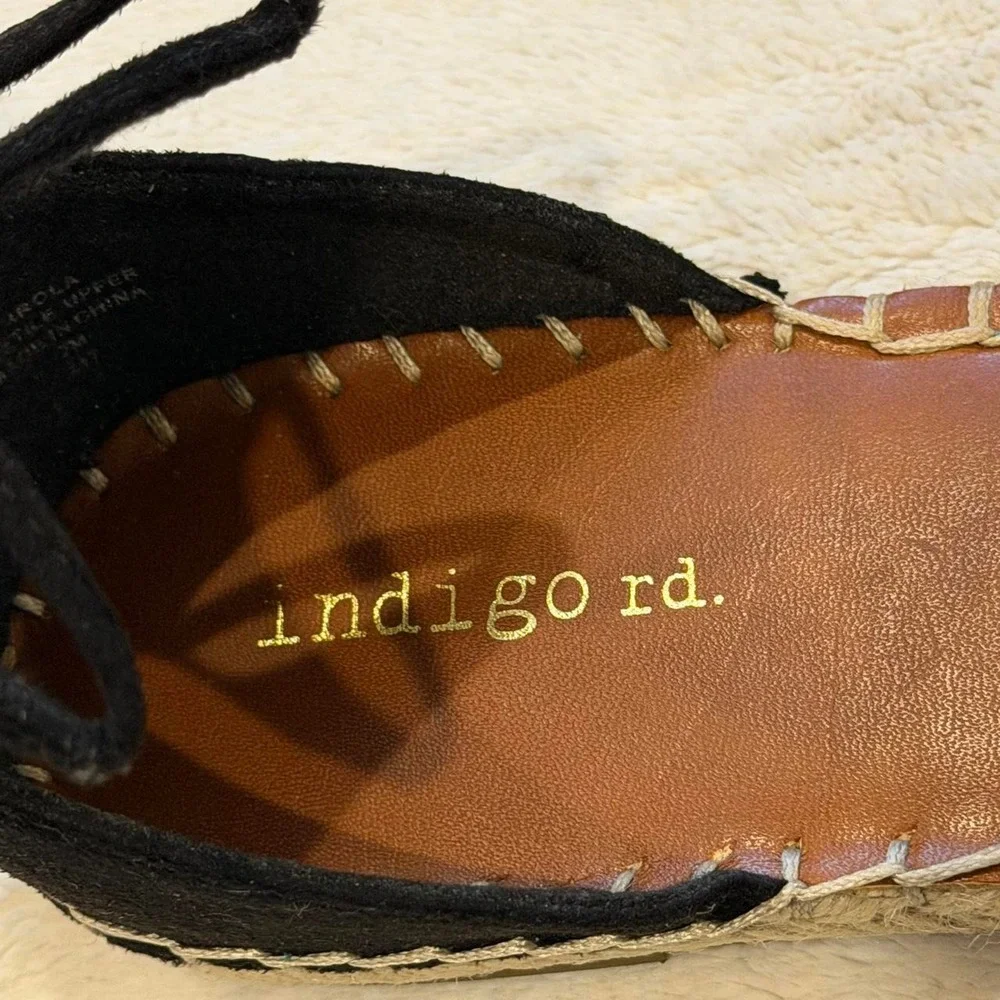 Indigo Road Woven Espadrille Lace Up Flats Sz 7